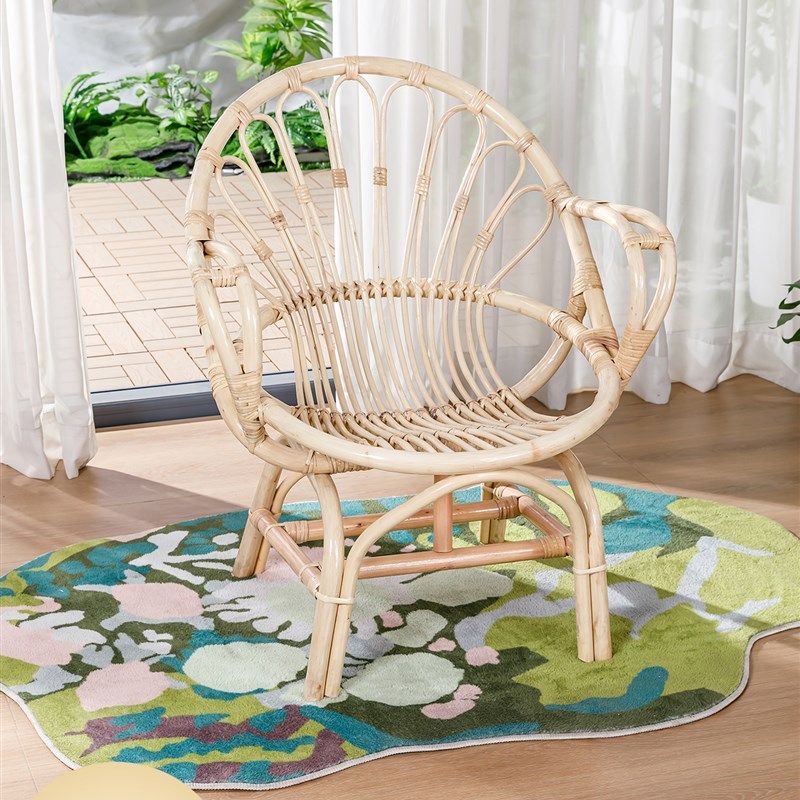 精选天然真藤阳台休闲藤椅日式家用客厅单人靠背椅老人藤编老式藤,住宅家具,阳台椅,淘宝优惠券,粉丝福利购,淘宝优惠卷