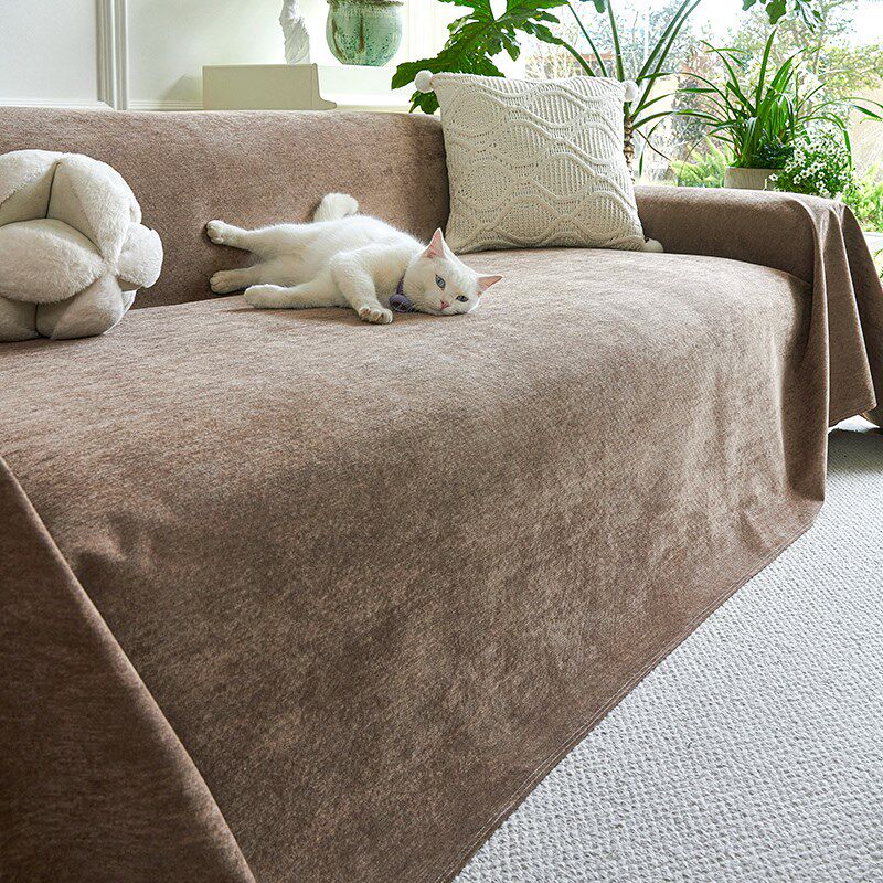 精选科技防水隔尿防猫抓不粘毛沙发盖布四季通用防滑沙发巾一整张
