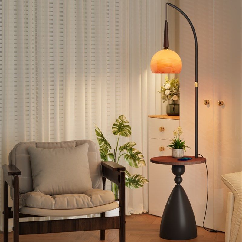 精选法式中古风落地灯客厅沙发旁边高级氛围现代卧室床头台灯置物