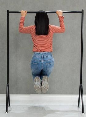 单杆落地挂衣架家晾杆衣卧室内叠衣帽架简易ORL阳台收纳凉折晒用