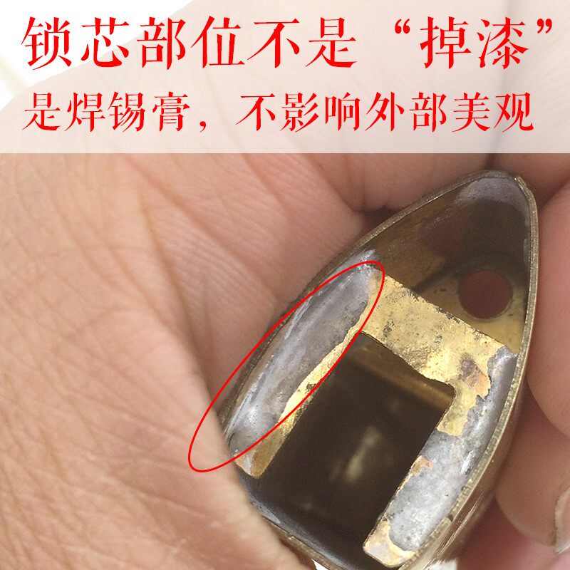 纯黄铜锁老式小铜锁迷你柜门锁小锁子中式仿古代铜锁复古代锁挂锁