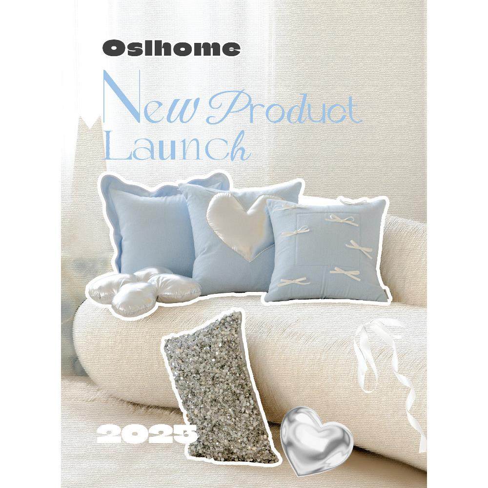 简约客厅沙发蓝色蝴蝶结高级感抱枕靠枕轻奢样板房间装饰爱心靠垫