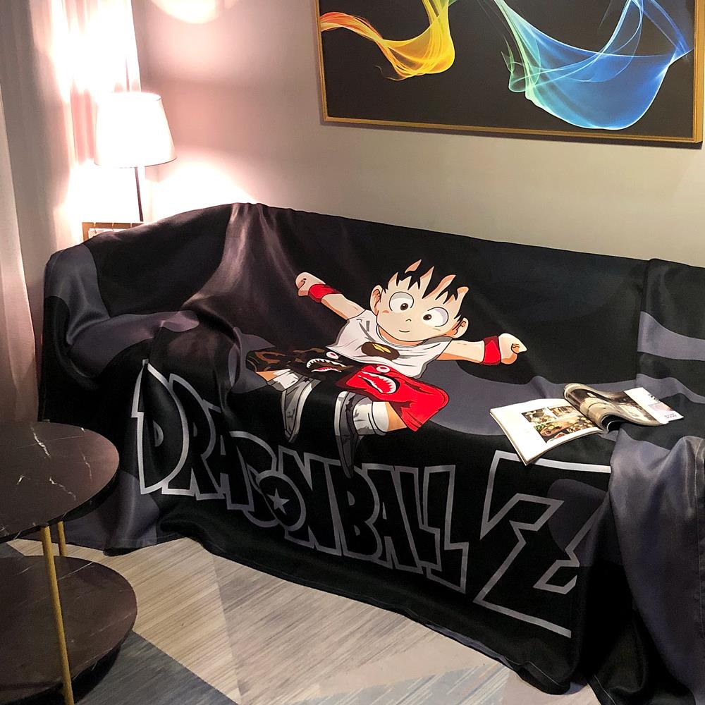 潮牌沙发盖布动漫沙发巾沙发垫耐脏个性卡通双人沙发套罩防滑家用