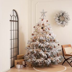 速发圣诞节场景树置圣诞树家用积豪全pe大型雪华加密2.1米圣诞布
