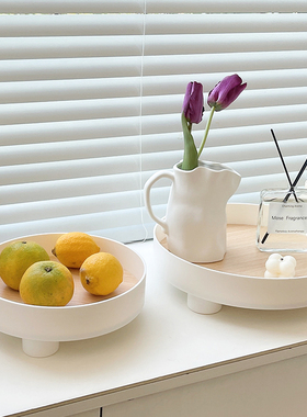 速发风几盘摆件花瓶茶托香薰客厅玄关收桌盘纳面装饰