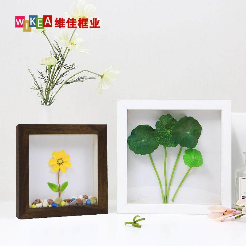 xyt立体中空相框挂墙蝴蝶标本作品奖牌装裱画框衍纸玫瑰干花 diy