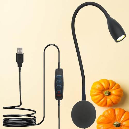 软管壁灯酒店床头壁灯鹅颈阅读灯10级调光书房卧室读书灯USB台灯