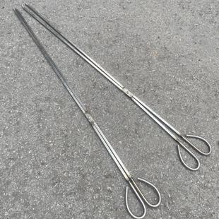 1米加厚不锈钢火钳环卫长柄拾物垃圾夹子烧火煤炭柴火特长无磁钳