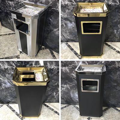 不锈钢圆形垃圾桶酒店环卫大堂立式烟灰户外果皮箱方形带内桶包邮