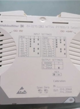 【顺庆】魏德米勒843215 WTS4 PT100/3 Select【议价】