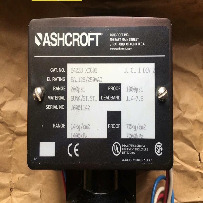 议~B422B XCG06 ASROFT 雅斯科压力开关 全