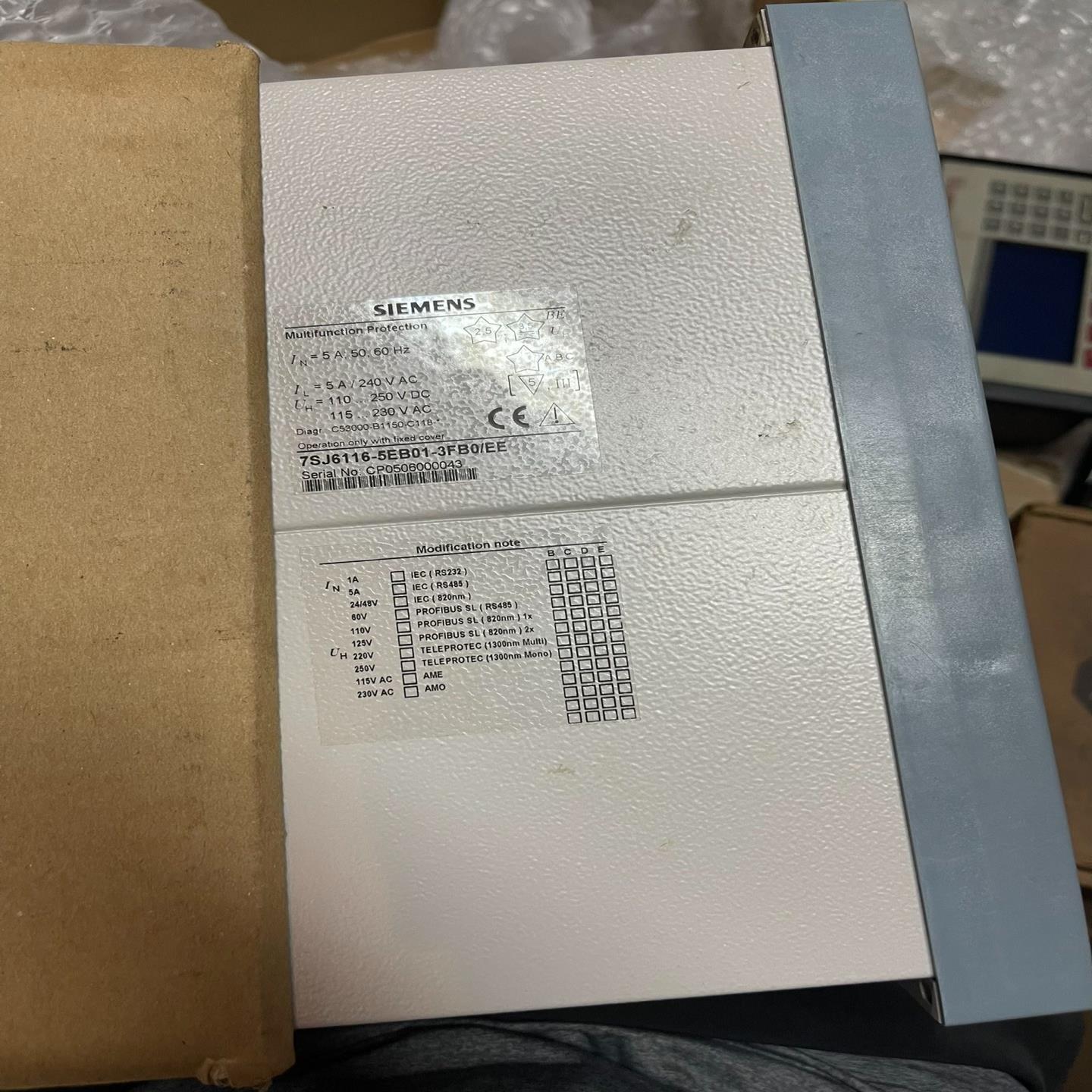 议价发电机保护7SJ6116-5EB01-3FB01/EE适用