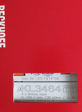 倍福BECkHOFFkL3464最后一台值拍价【南风商行】