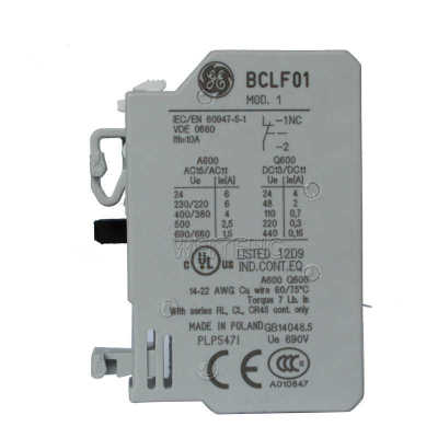 9年老店 通用 BCLF01 辅助触点接触器顶装1NC 常闭触头 104701