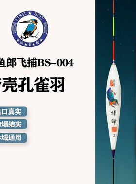 FISHBOY/钓鱼郎蔚蓝【捕师BS】高灵敏度反面拼接孔雀羽毛罗非浮漂