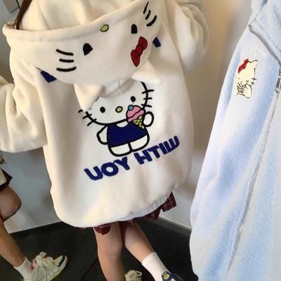 棉服凯蒂猫卡通可爱羊羔毛外套