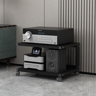 收纳多层功放机架胆机支架设备功放机柜专业音响柜调音台移动架子