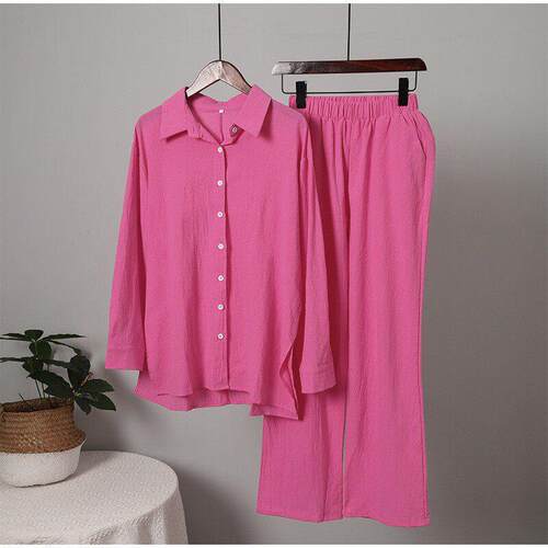 Four Seasons Set Includes Shirt and Wide Leg Pants Long