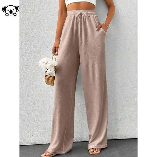 J 75162 High Waist Drawstring Pants Wide Leg宽松裤子
