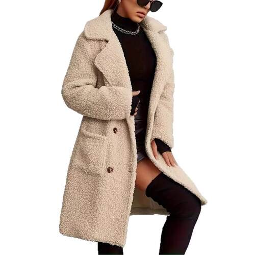 Women's Winter Lamb Fur Mid-Length Coat  Womenswear  Soft