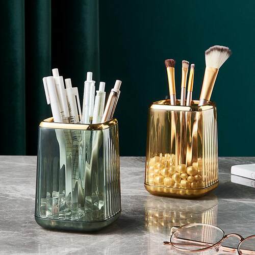 Clear Pen Holder Modern Desktop Makeup Brush Pen Holder