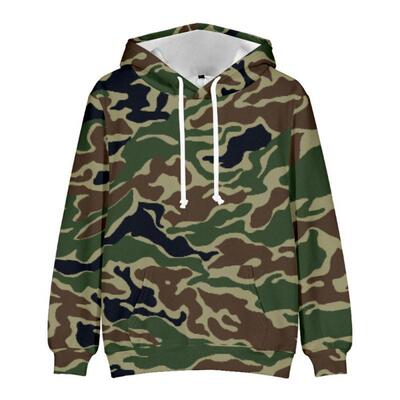 Leaf Camo Hoodie – Lightweight Unisex Pullover with