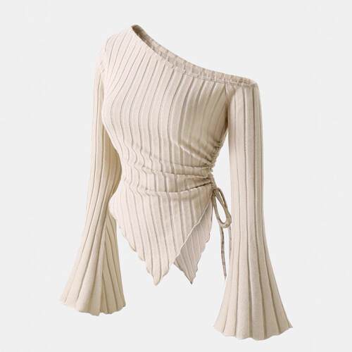 Women's Solid Color Tee Casual Long Sleeve T-shirt for Fall