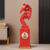 新中式 马到客成功马摆件办公室厅电ZKR开视柜酒柜装 饰品礼乔迁业