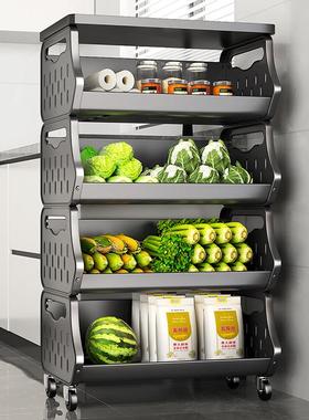 德国0放2架5厨房FRQ置物架蔬菜多功2能菜篮子果蔬可移动收纳筐子