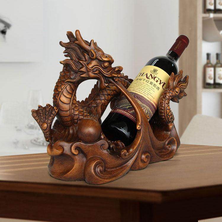 创架意生肖龙红酒酒瓶置物葡萄酒架厅酒客柜装饰酒架托空酒瓶曾师,收纳整理,红酒架,淘宝优惠券,粉丝福利购,淘宝优惠卷