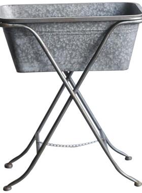 花开 了交铁艺复古TP289叉型花架花盆置物架小号北大欧客厅室内种