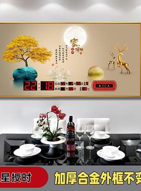 新HAW101款星万自动年历钟表风景数卫码客厅现代子简约家用夜光日