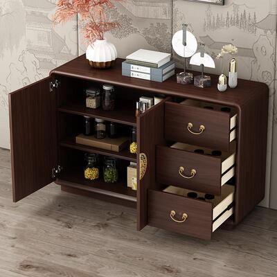 中式祥瑞a422餐边柜一酒柜新全实木储物柜体客厅靠墙收茶水柜厨房