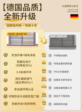 防蚊门帘2025磁新强力纱窗网高档款免安装纱门自粘夏季MNO阳台吸