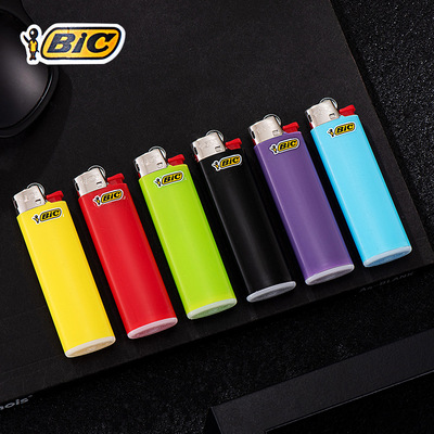 法国原装进口Bic比克J3长款打火机一次性齿轮火石砂轮式火机中号