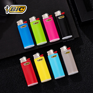 法国原装进口Bic比克J5短款打火机一次性齿轮火石砂轮式迷你小号