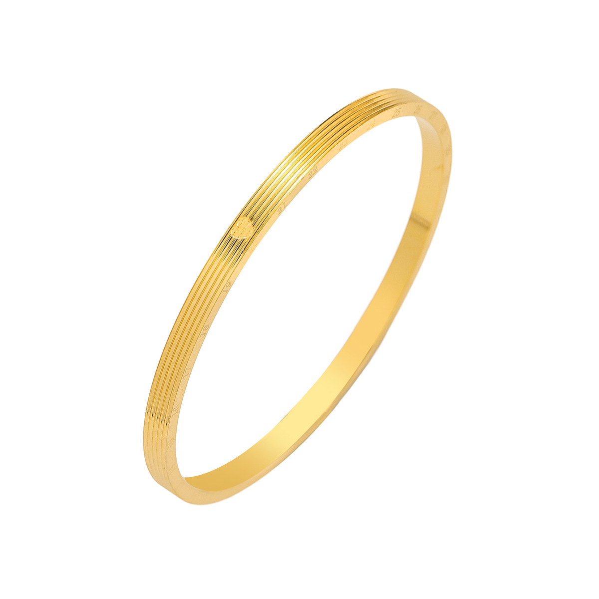 手镯女韩版心纹Dins金色手镯爱心新款简约气质饰品钛钢手环