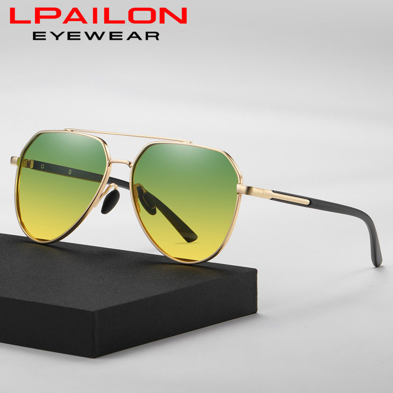 新款日夜两用太阳镜男士驾驶偏光墨镜司机驾车夜视镜变色眼镜2801