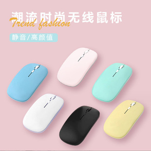蓝牙鼠标电池款可爱马卡龙色系适用手机平板电脑静音鼠标厂家现货