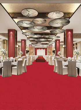 沃尔顿满铺大面积房间影院大厅B1级阻燃酒店走道地毯走廊展会