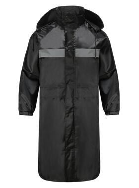 荧光黄橙色雨雨衣环卫保反光雨衣加厚户黑外长款劳劳保衣