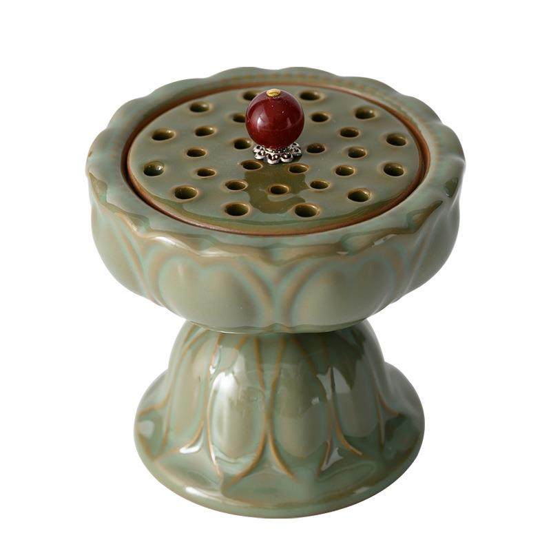 禅意陶莲花香炉香篆炉家用室内仿香古宝莲灯檀香瓷盘香中式YWJ薰,餐饮具,茶道/香炉,淘宝优惠券,粉丝福利购,淘宝优惠卷