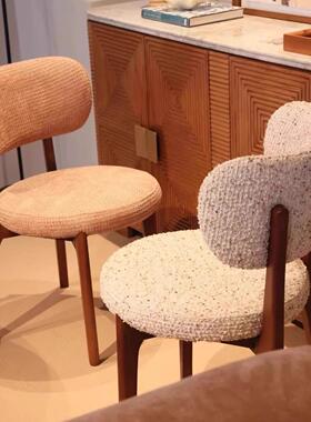 中古风ll椅子白蜡背木餐桌椅家用高级75407感现代简约莫i奈彩y纺