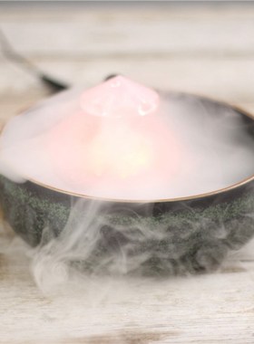 鱼缸雾化器喷雾头七彩单色超声波雾化头阳台造景水雾加湿造雾配件