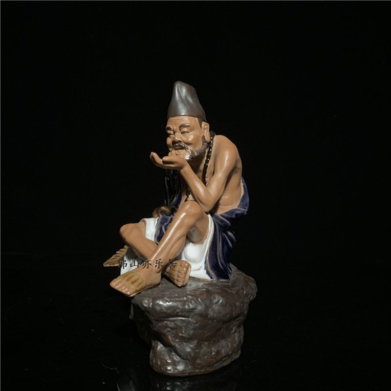 石湾公仔陶瓷济公摆件创意客厅玄关电视柜工艺品装饰人物特色礼品