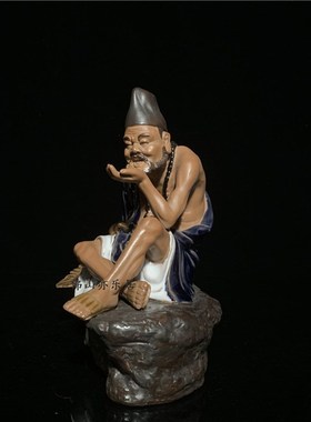 石湾公仔陶瓷济公摆件创意客厅玄关电视柜工艺品装饰人物特色礼品