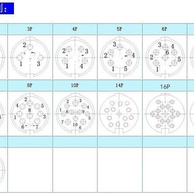 M航空插座J92芯芯 5  7  9 2