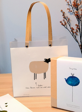 hnf233小众可爱礼盒包装手信软包装精美伴手礼包装纸袋卡通礼盒