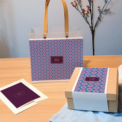 qyjs363b原创浅紫简约ins小清新文艺森系透明浅色牛皮纸礼盒包装