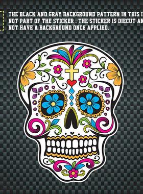 sugar skull decal  糖果骷髅汽车贴纸 CT0008